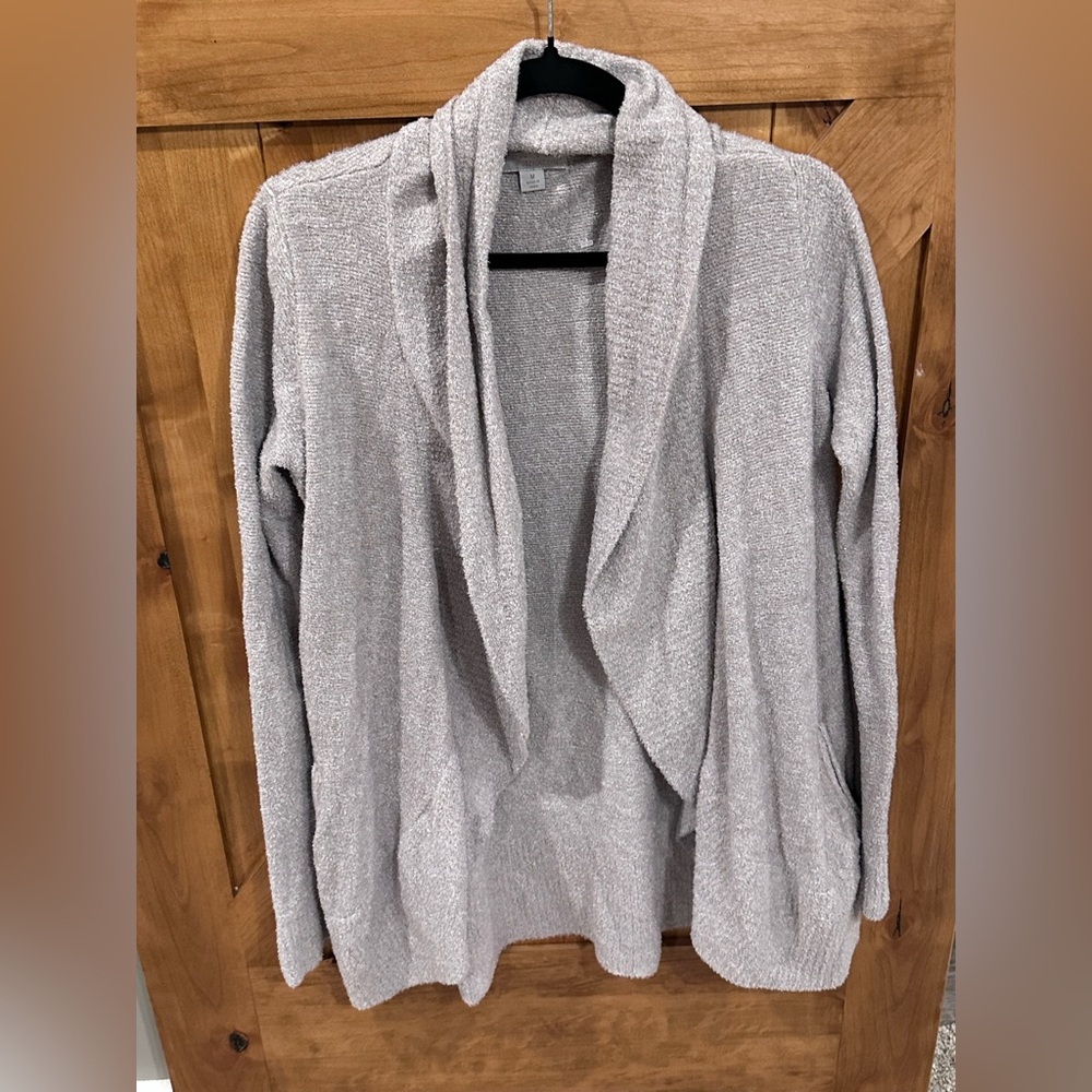 Barefoot Dreams Gray Women's Open Cardigan, pre-loved condition size M - Picture 2 of 4